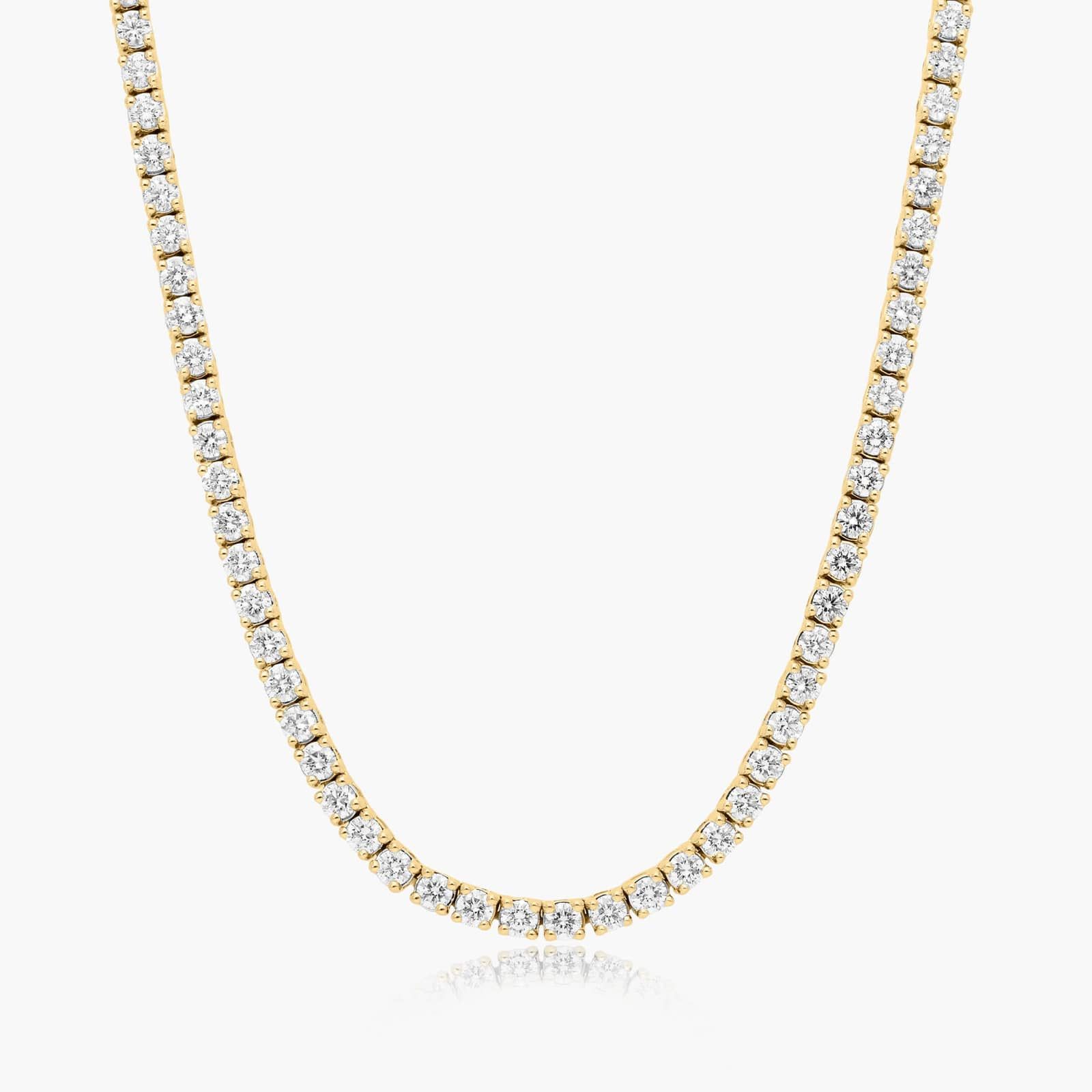 Half diamond tennis necklace Clearance