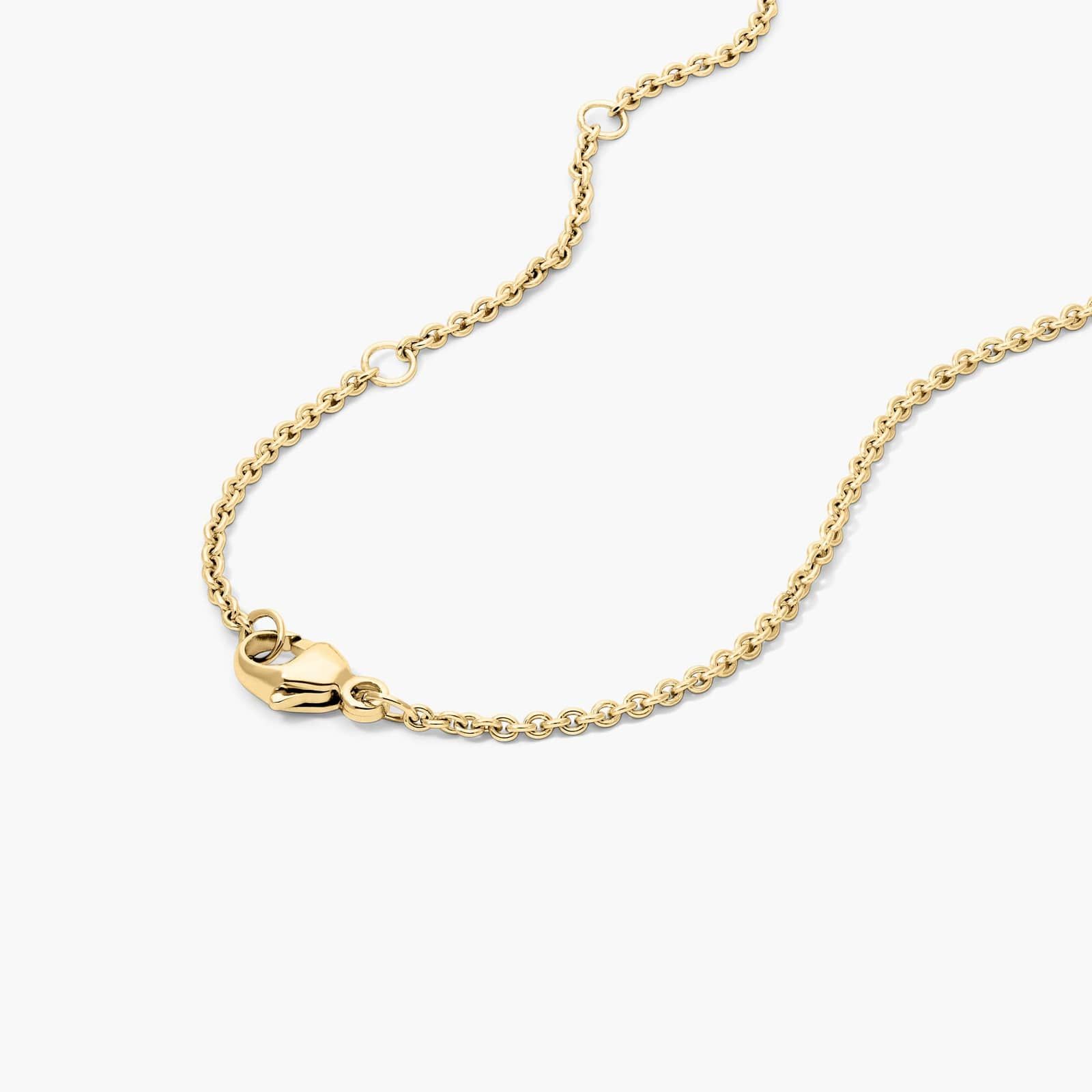 14K Yellow Gold LabCreated Diamond Half Tennis Necklace (2.00 CTW F