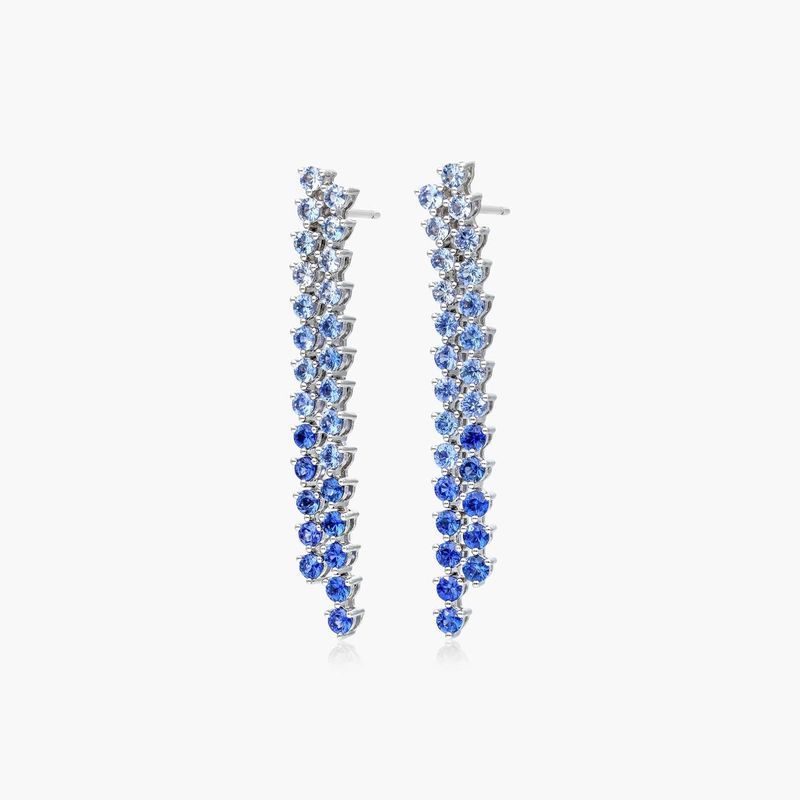 Sapphire leverback clearance earrings