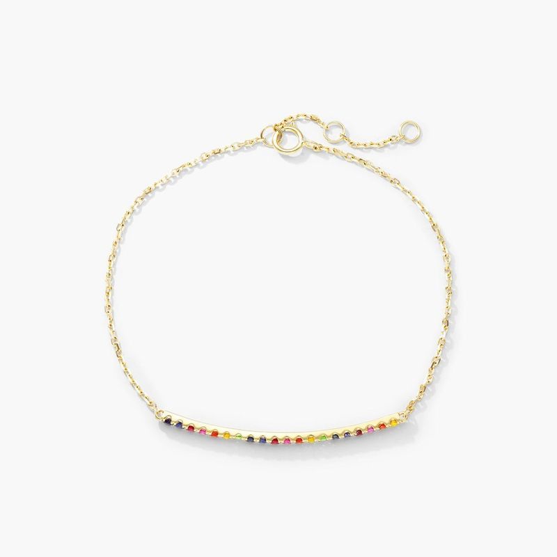 rainbow bar bracelet