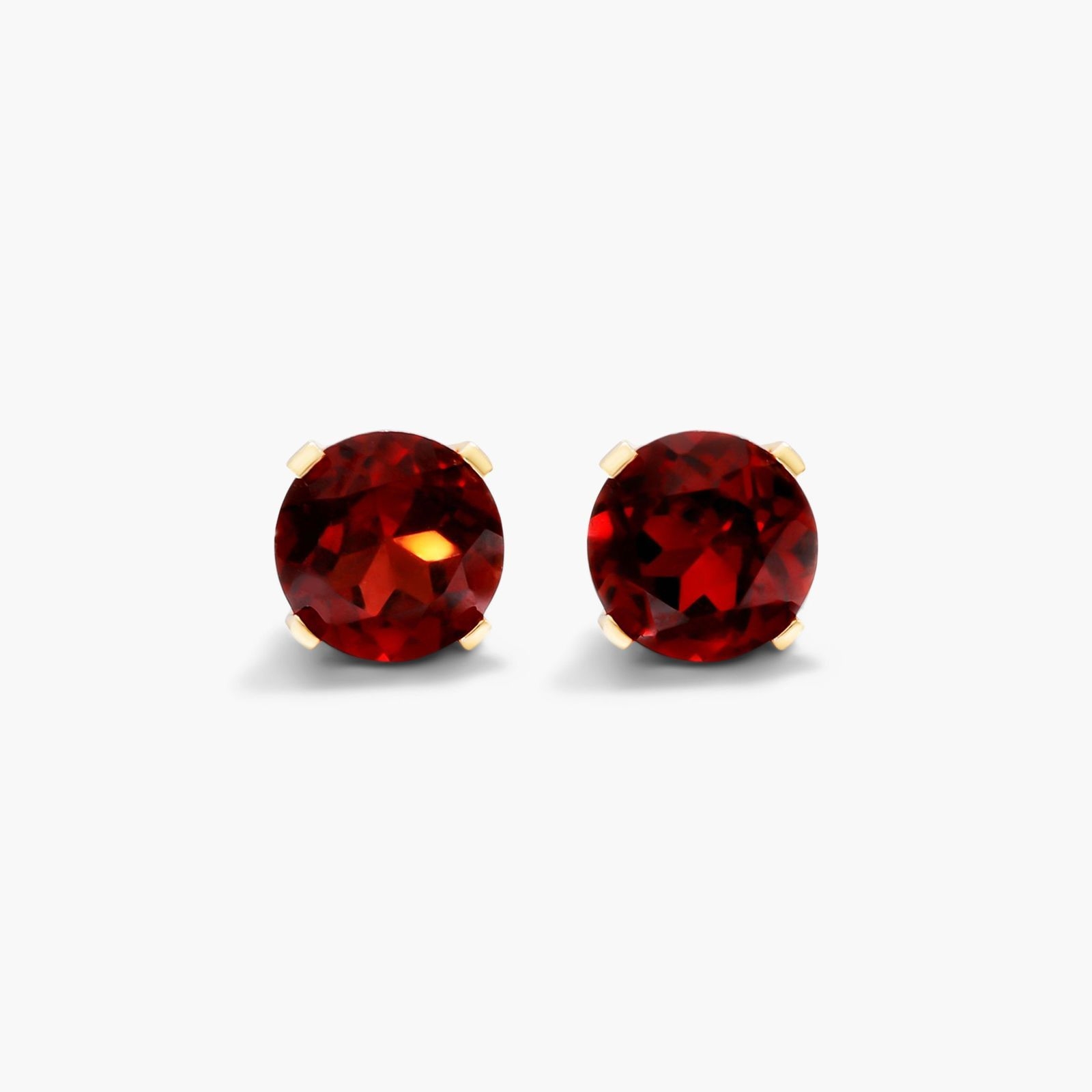 BRAND NEW 14k Yellow Gold 3mm January/Garnet high quality Post Earring - Model: XBE37