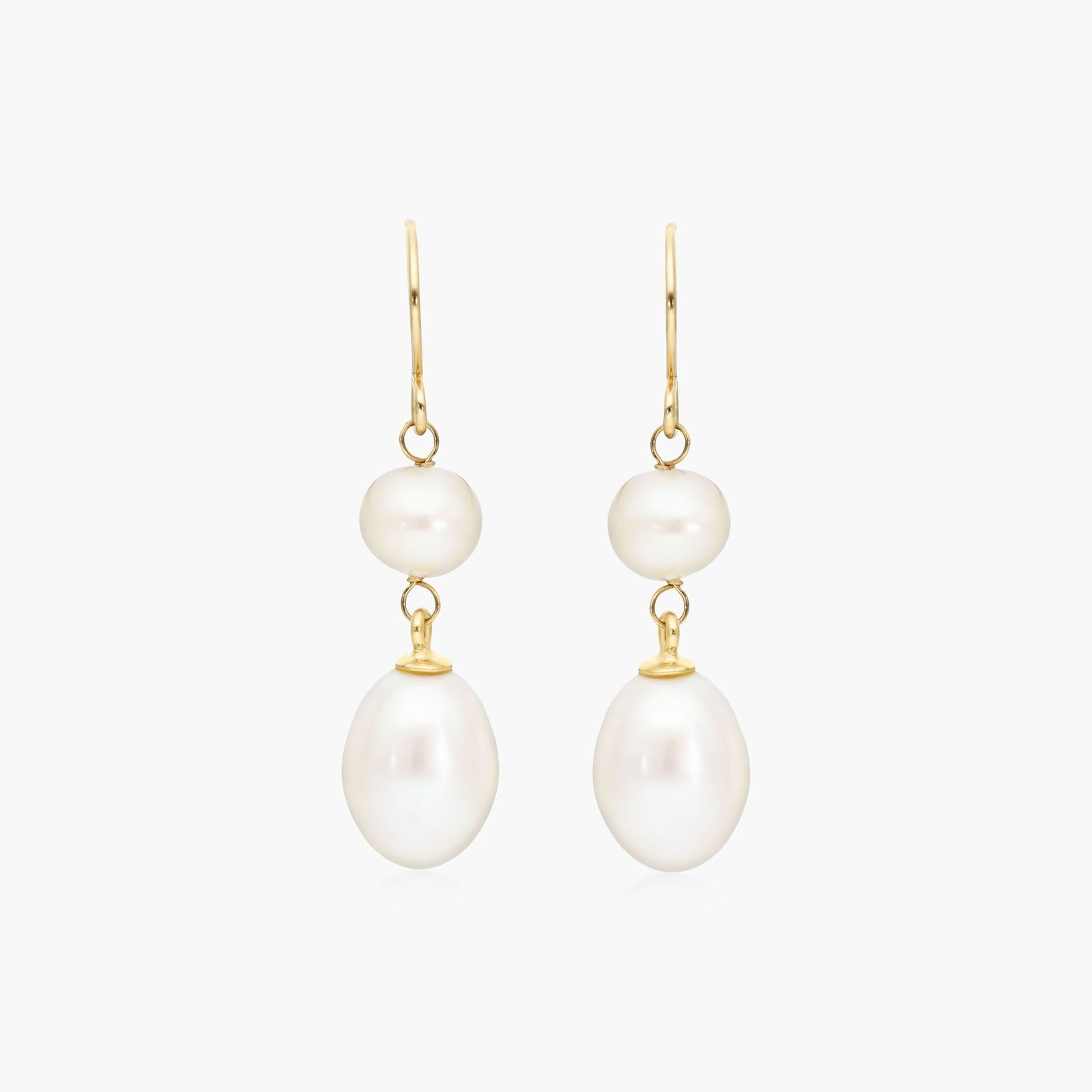 14K Yellow Freshwater Cultured Pearl Drop Earrings (5.0-9.0mm)-85037y14