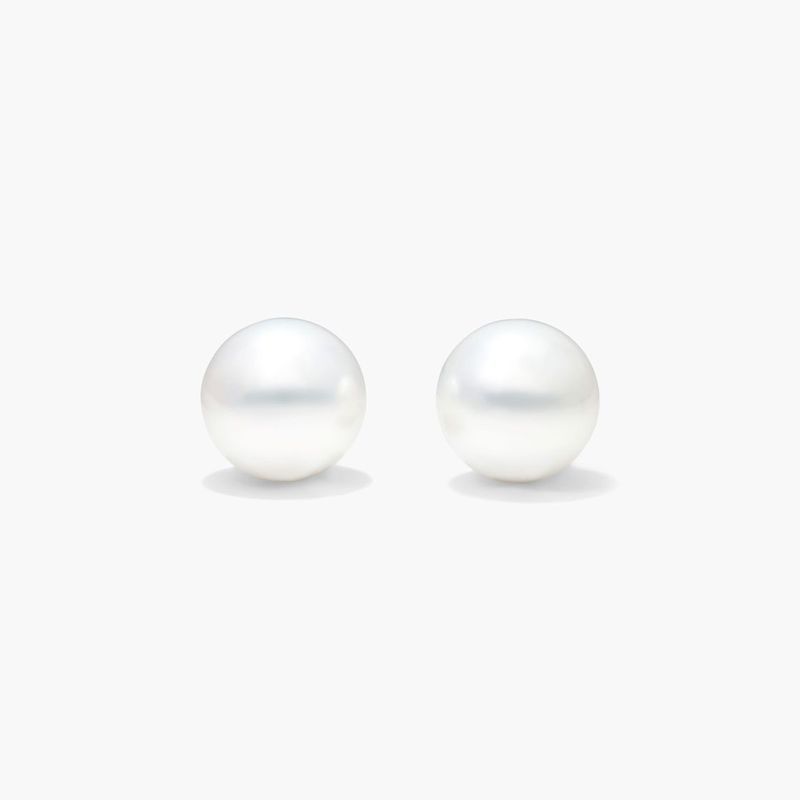 14K White Gold South Sea Cultured Pearl Earrings (11.0-11.5mm)