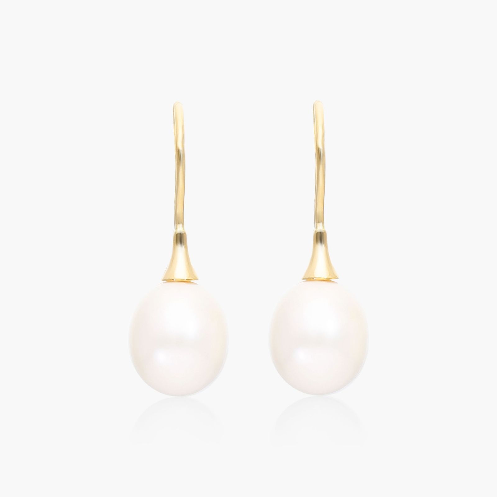 Sterling Silver Light Solid Opal with Freshwater Pearl Hook Earrings main image 1