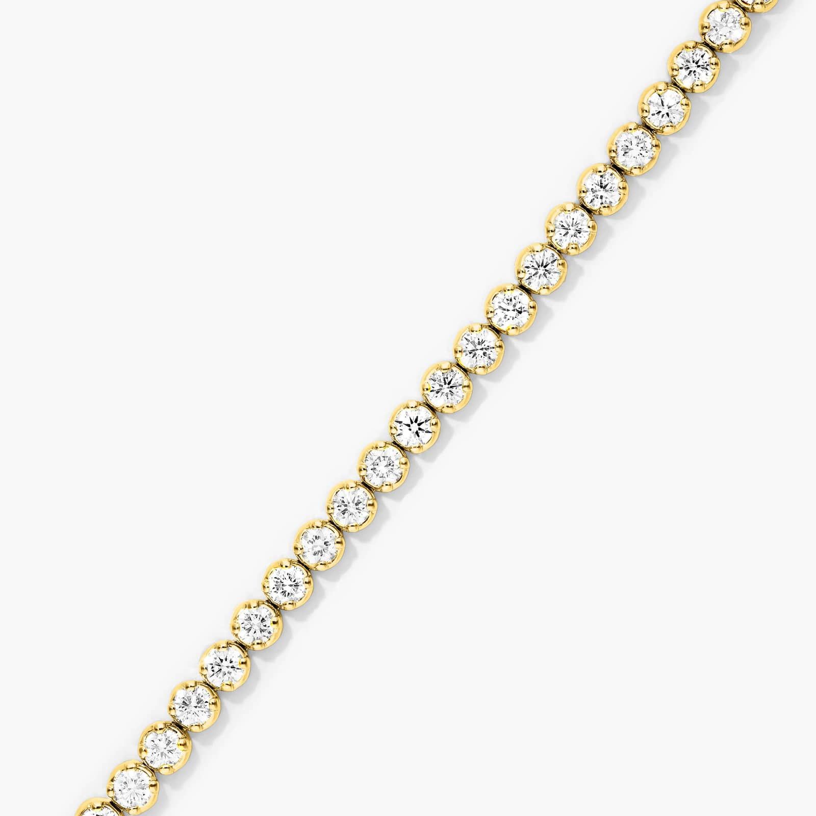 14k Yellow Gold Four Prong Diamond Tennis Bracelet 2 Ctw H I Si1