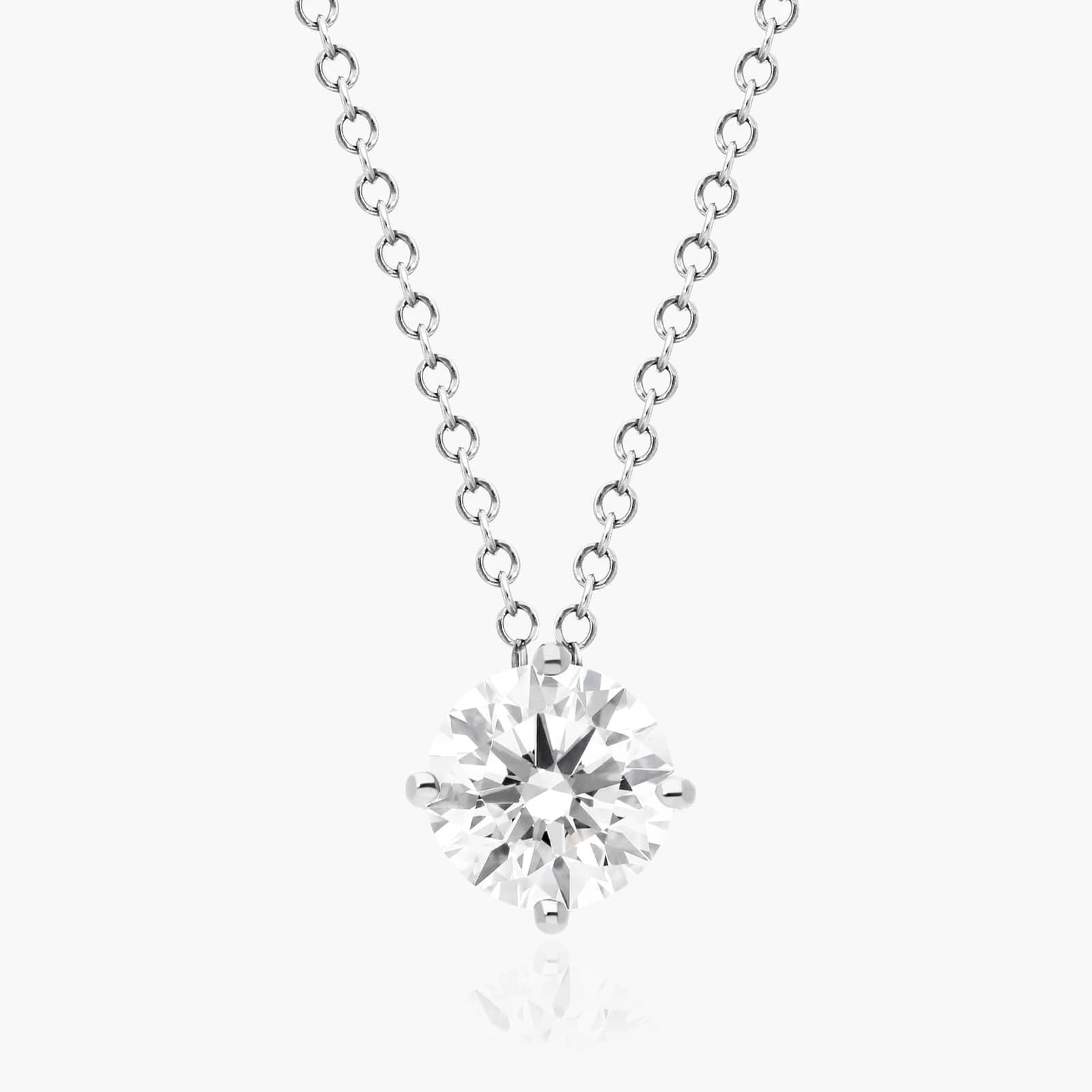 Platinum Kite Set Solitaire Lab Created Diamond Pendant (0.50 CTW - F-G / VS2-SI1) Image-0
