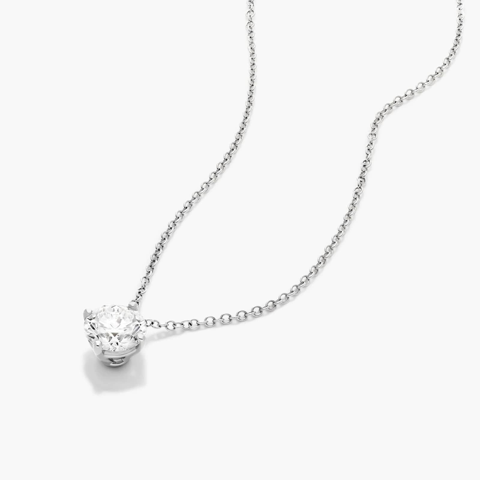 Platinum Kite Set Solitaire Lab Created Diamond Pendant (0.50 CTW - F-G / VS2-SI1) Image-1