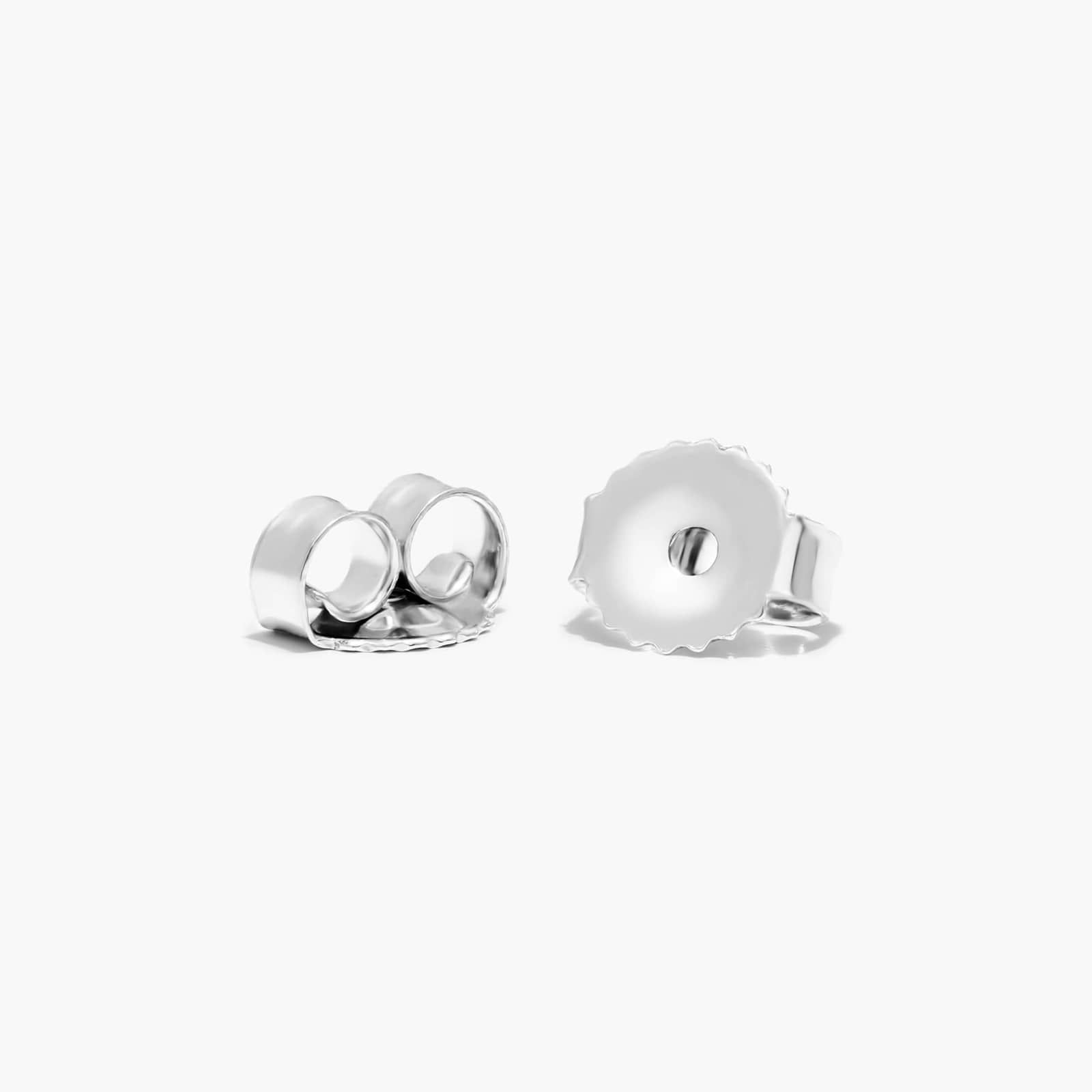 14K White Gold Oval Shape Lab Created Diamond Stud Earrings (0.60 CTW - F-G / VS2-SI1) Image-3