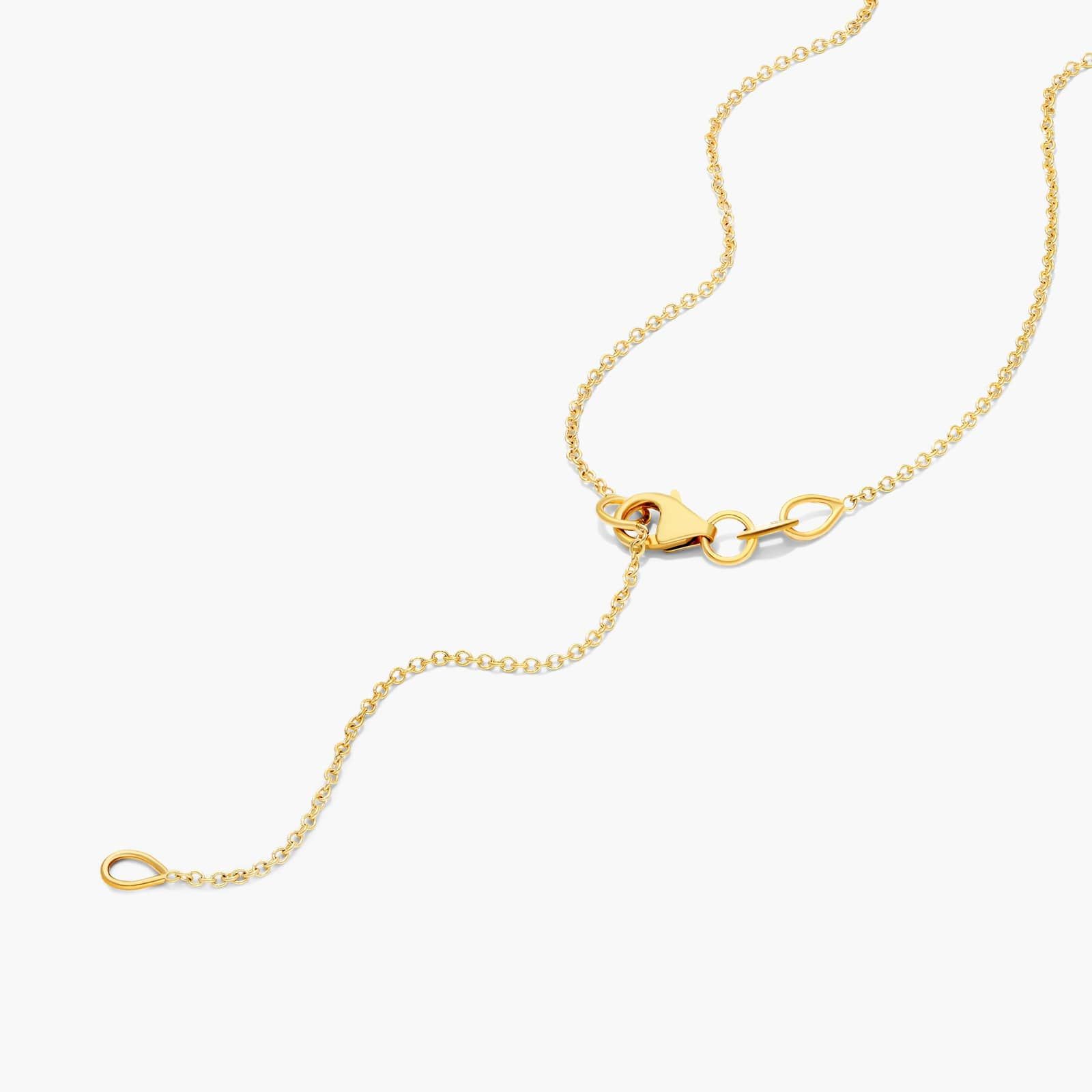 14K Yellow Gold Cushion Shape Lab Created Diamond Solitaire Pendant (1.00 CTW - F-G / VS2-SI1) Image-2