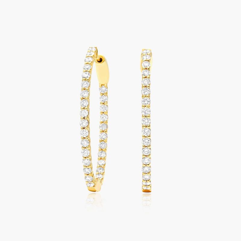 1.5 inch diamond on sale hoop earrings