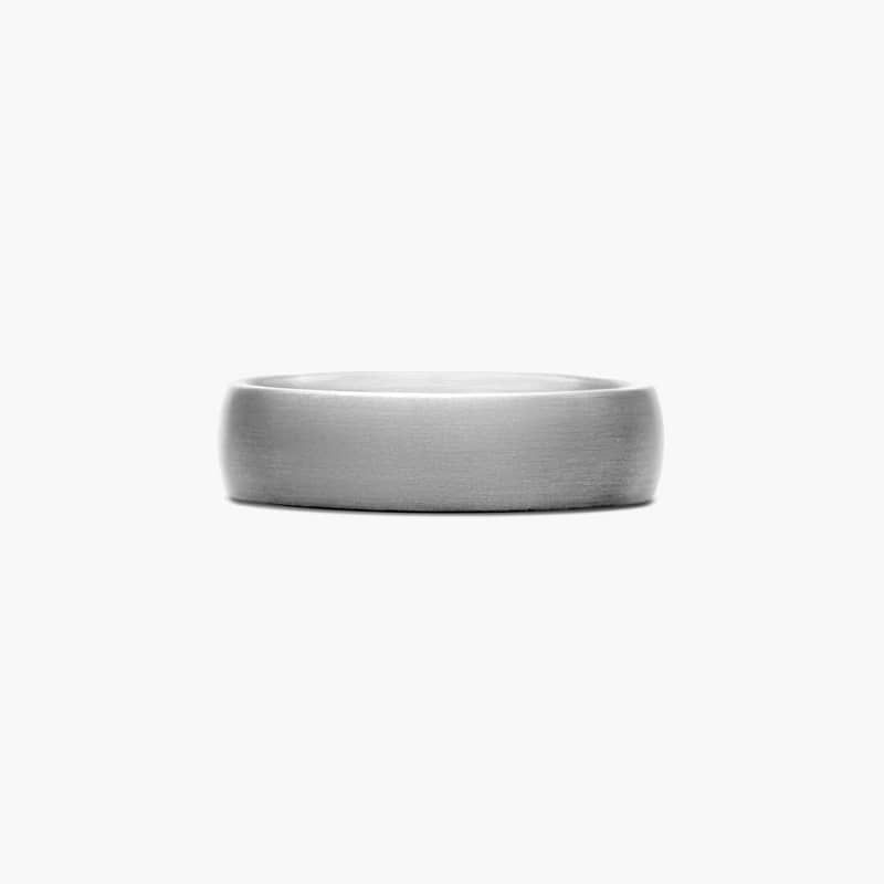 Tantalum Satin Finished 6mm Domed Comfort Fit Ring