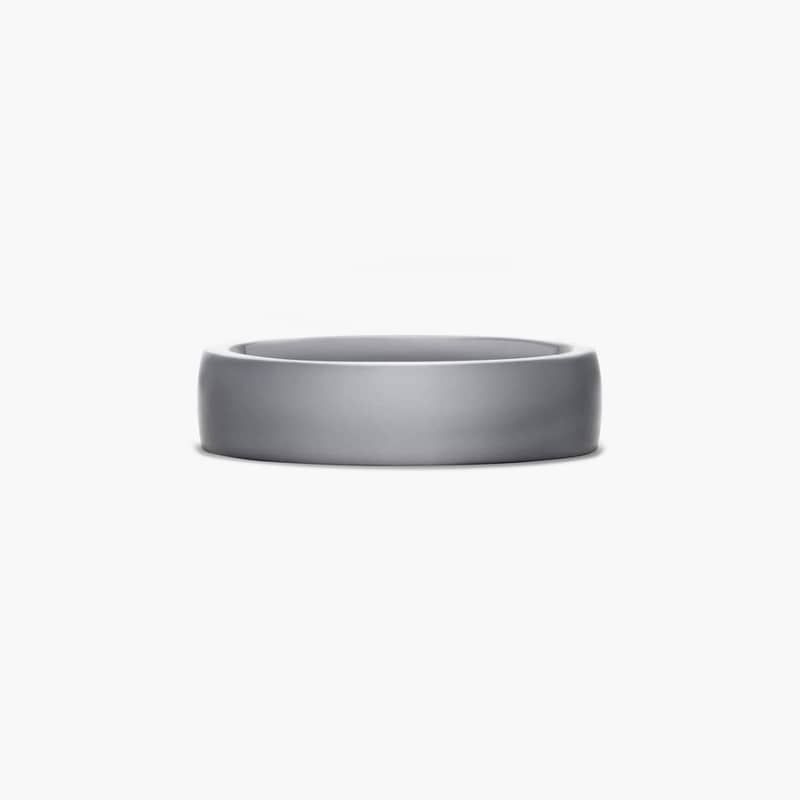 This 6.5mm black titanium Comfort-Fit band features an elegant high polish finish to achieve a classy yet contemporary look.