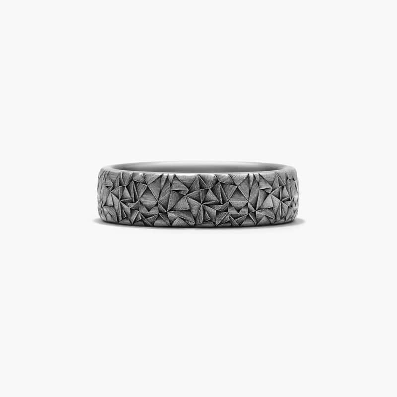 Kaleidoscope literally means a beautiful shape to look at and that is exactly what you get with this terrific tantalum ring.