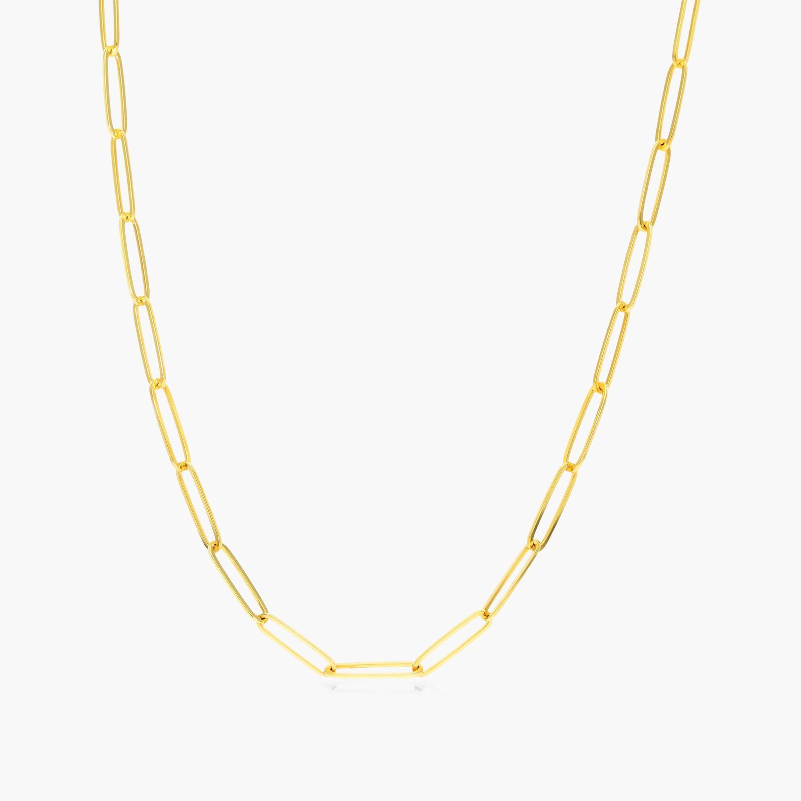 14K Yellow Gold 2.6mm Elongated Paperclip Link Chain-95006y14