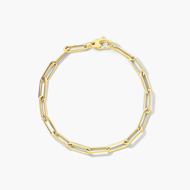 14K Yellow Gold 4.2mm Statement Paperclip Bracelet