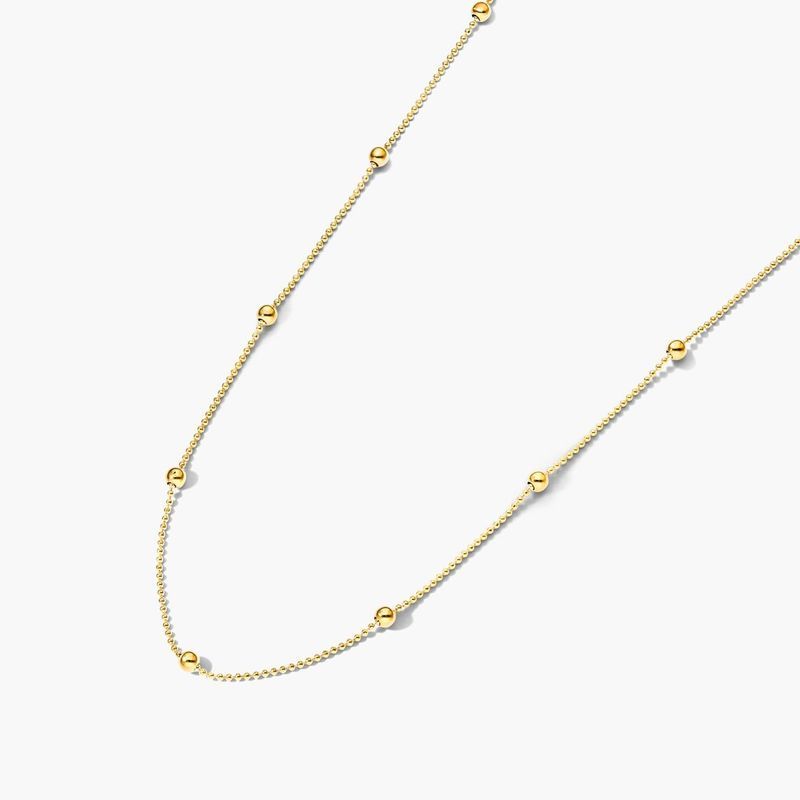 Gold necklace clearance ball chain