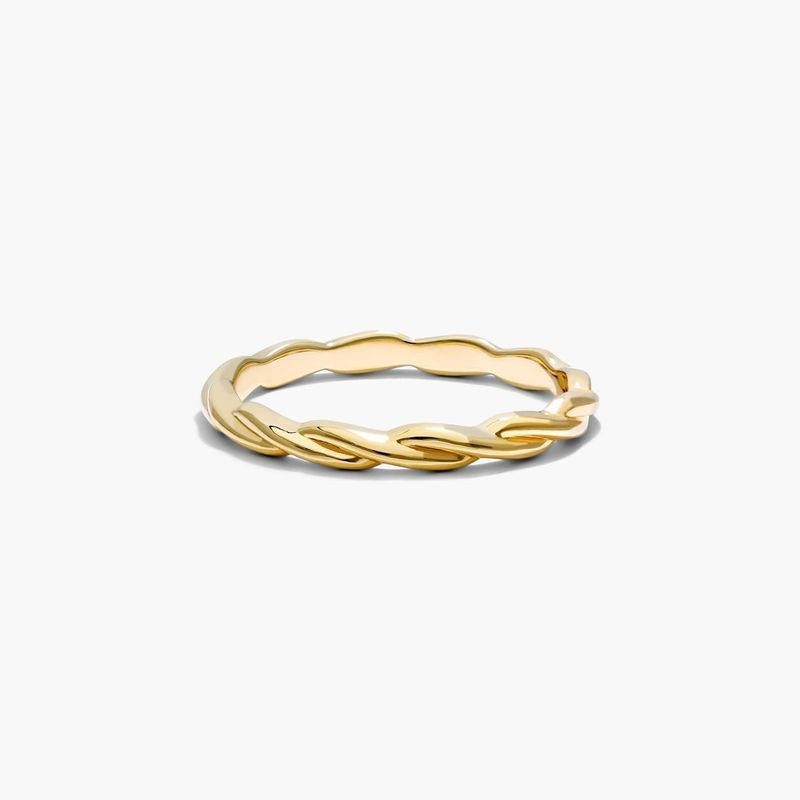 14K Yellow Gold Woven Ring