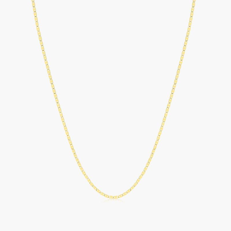 14K Yellow Gold 1.25mm Valentino Chain Necklace