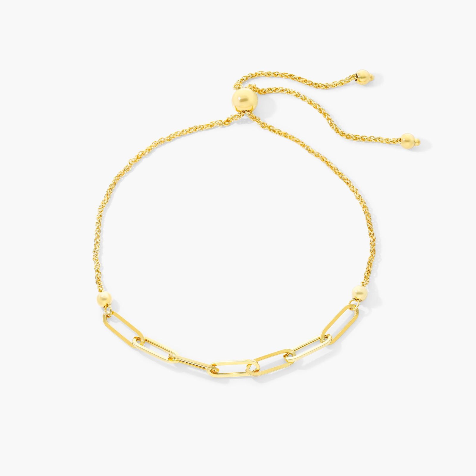 Mini Boss Script Adjustable store Bracelet Real 14K Yellow Gold Up to 9.5