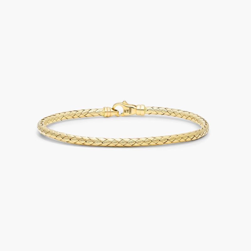14K Yellow Gold Weaved Bracelet