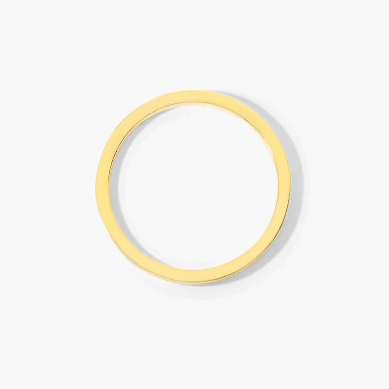 14K Yellow Gold Black Enamel Ring