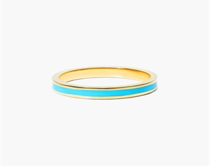14K Yellow Gold Turquoise Enamel Ring