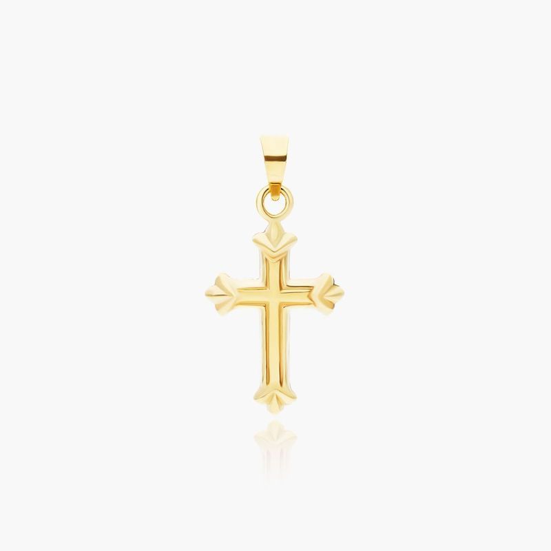 14K Yellow Gold Fleury Cross