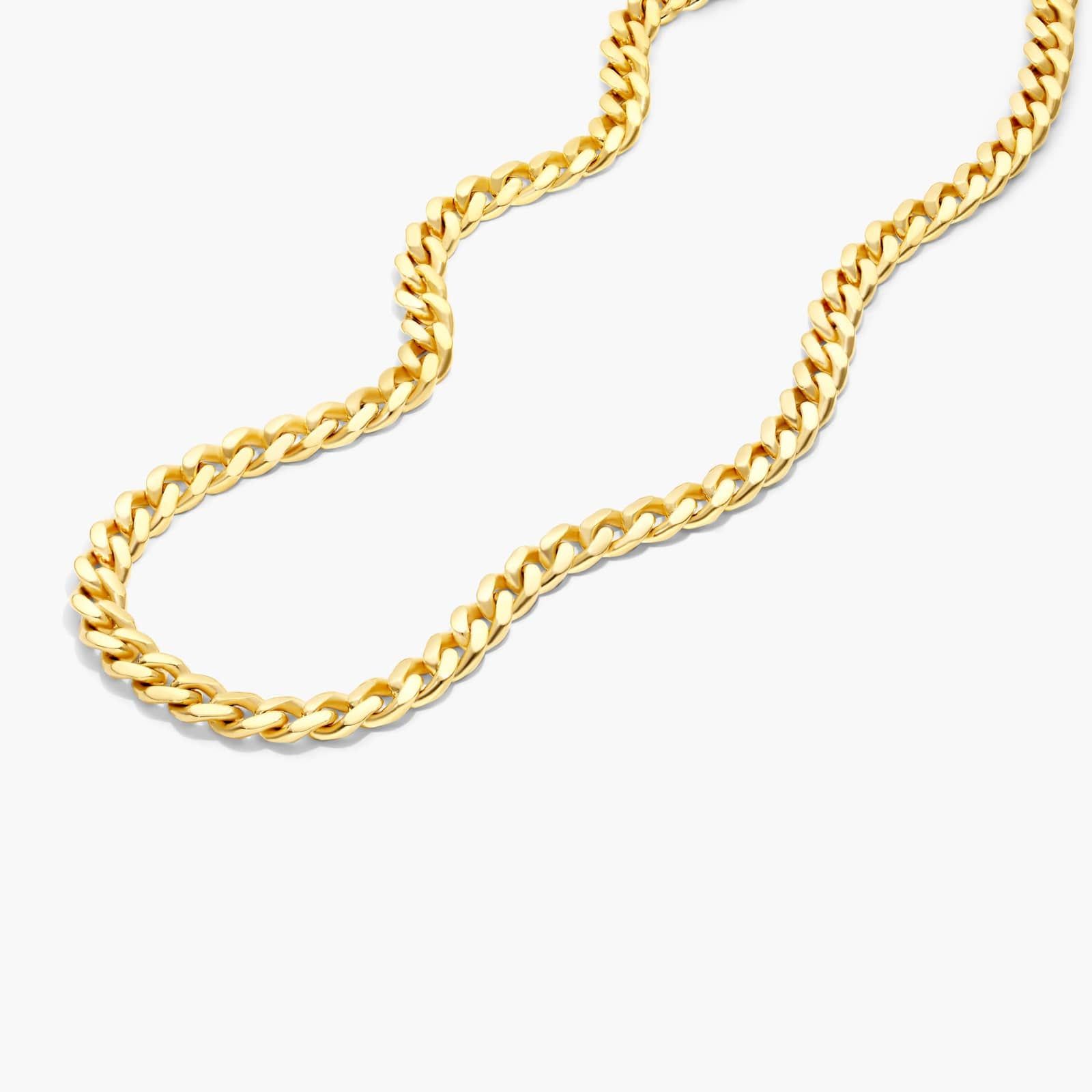 14K Yellow Gold Solid 5mm Miami Cuban Chain Necklace - 24 inches Image-1