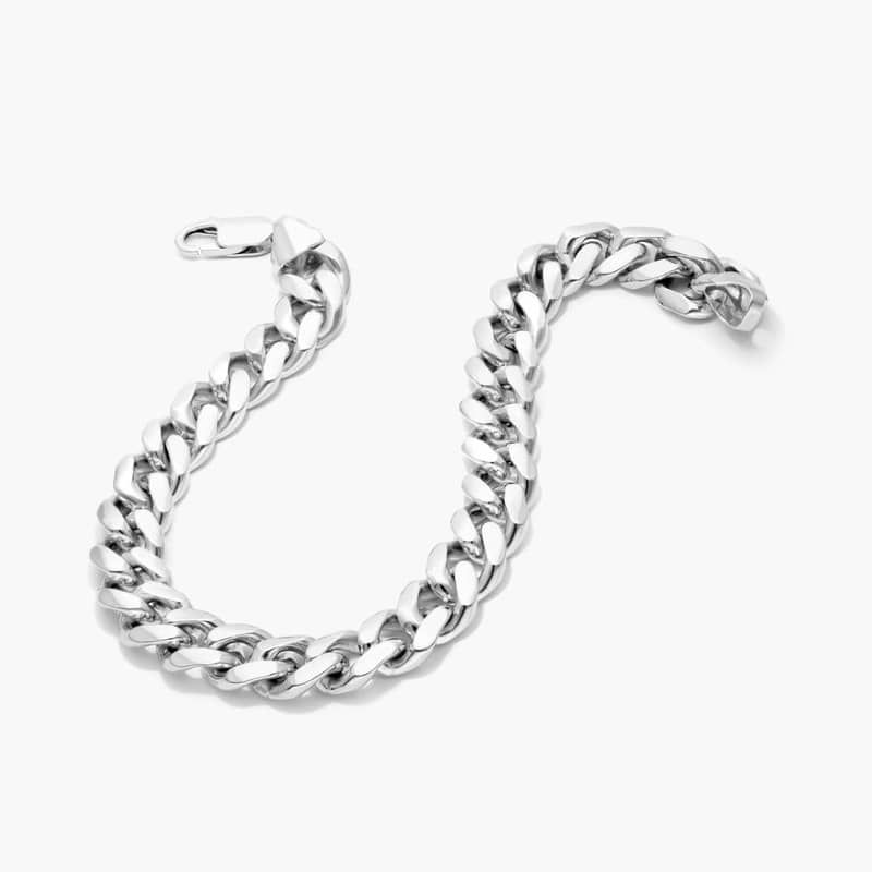 Sterling Silver 8.85mm Miami Cuban Bracelet - 8.5 inches