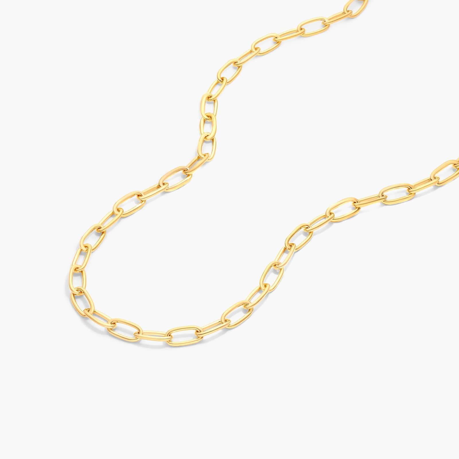 14K Yellow Gold 3.45mm Paper Clip Chain Necklace 18 inches95267i180y14