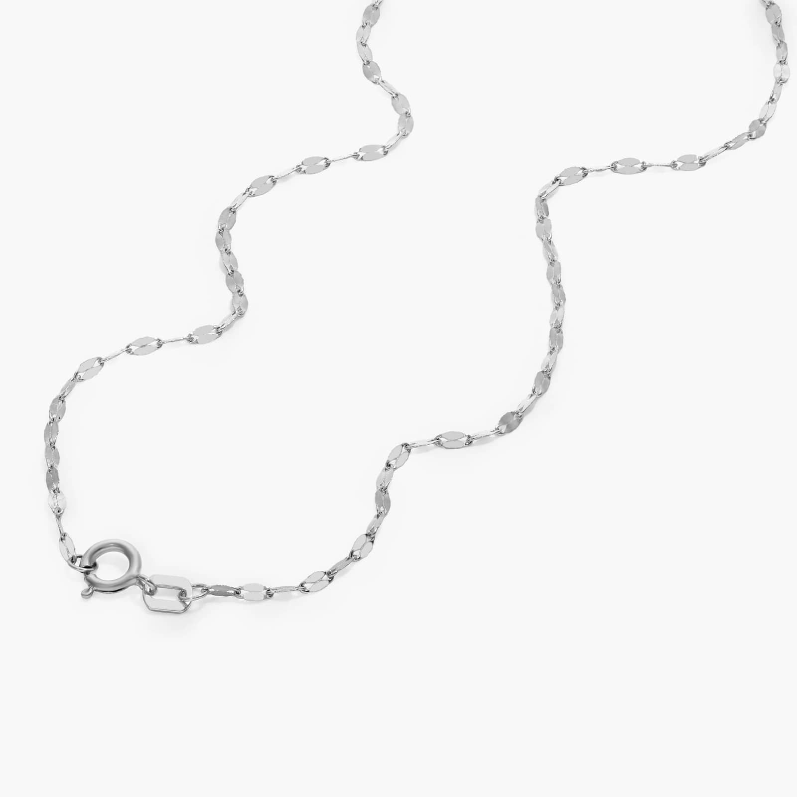 14K White Gold 1.45mm Forzentina Chain Necklace - 18 inches-95269i180w14