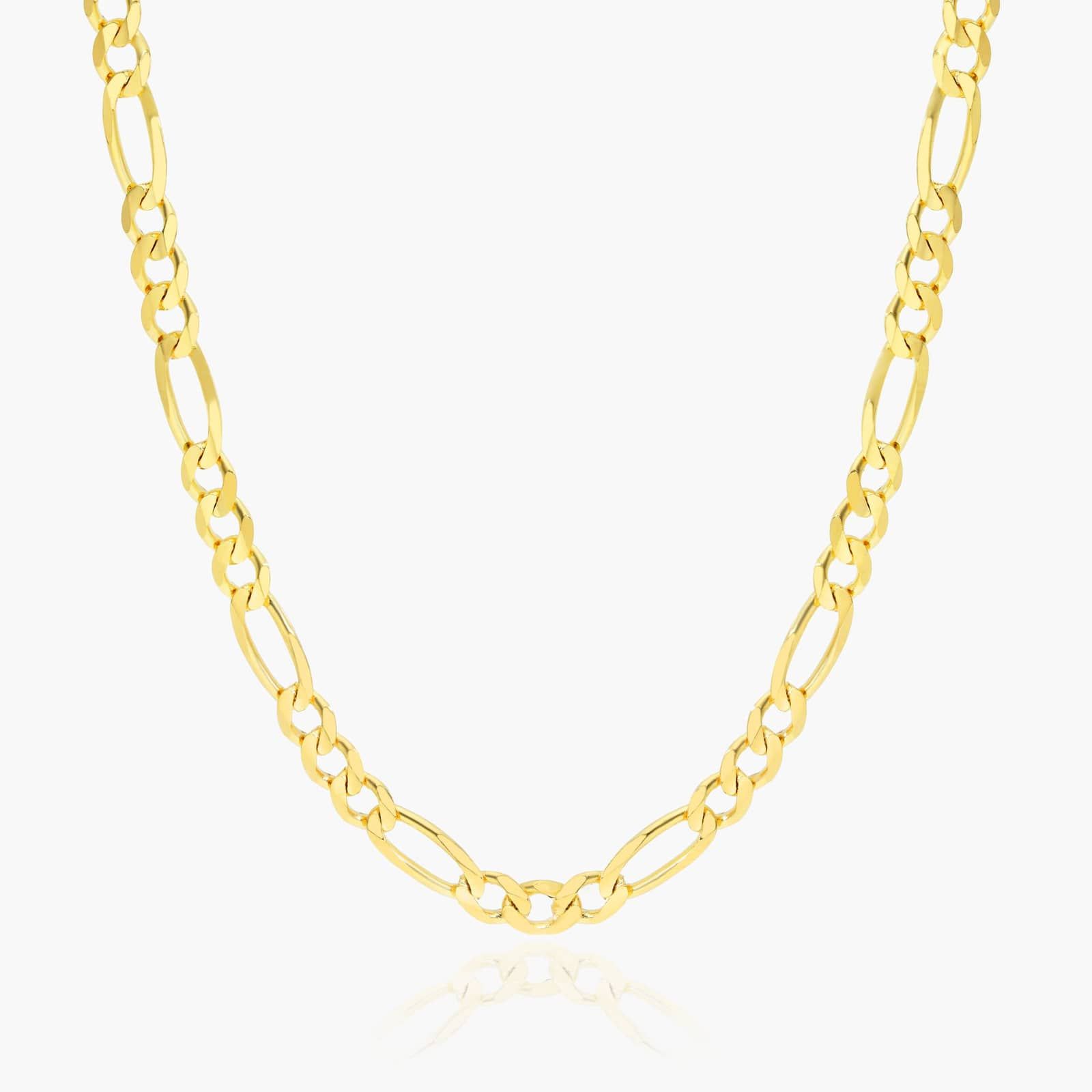 14K Yellow Gold 4.5mm Figaro Chain Necklace - 24 inches Image-0