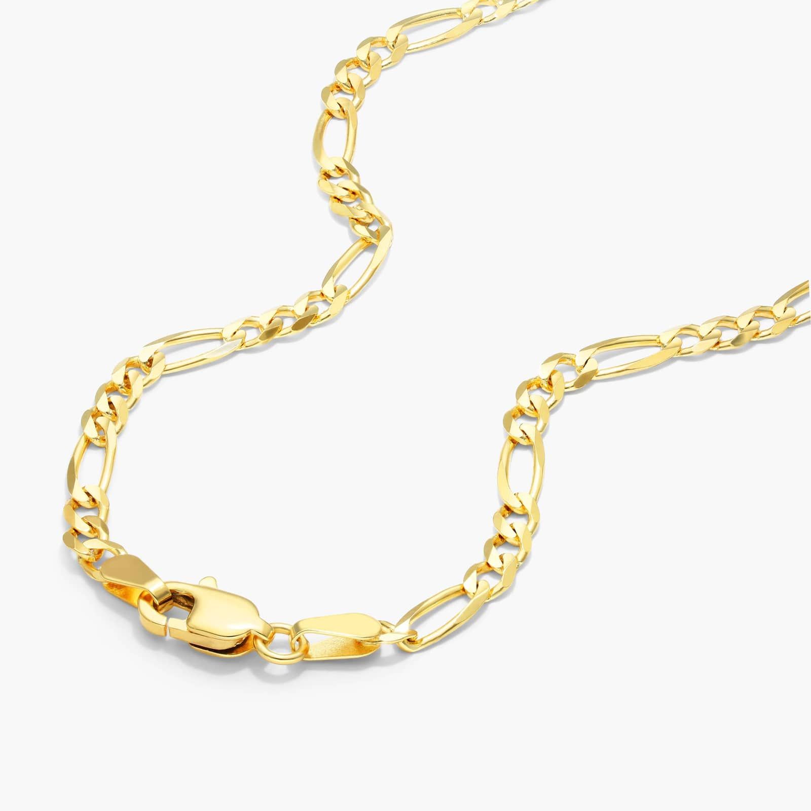 14K Yellow Gold 4.5mm Figaro Chain Necklace - 24 inches Image-2