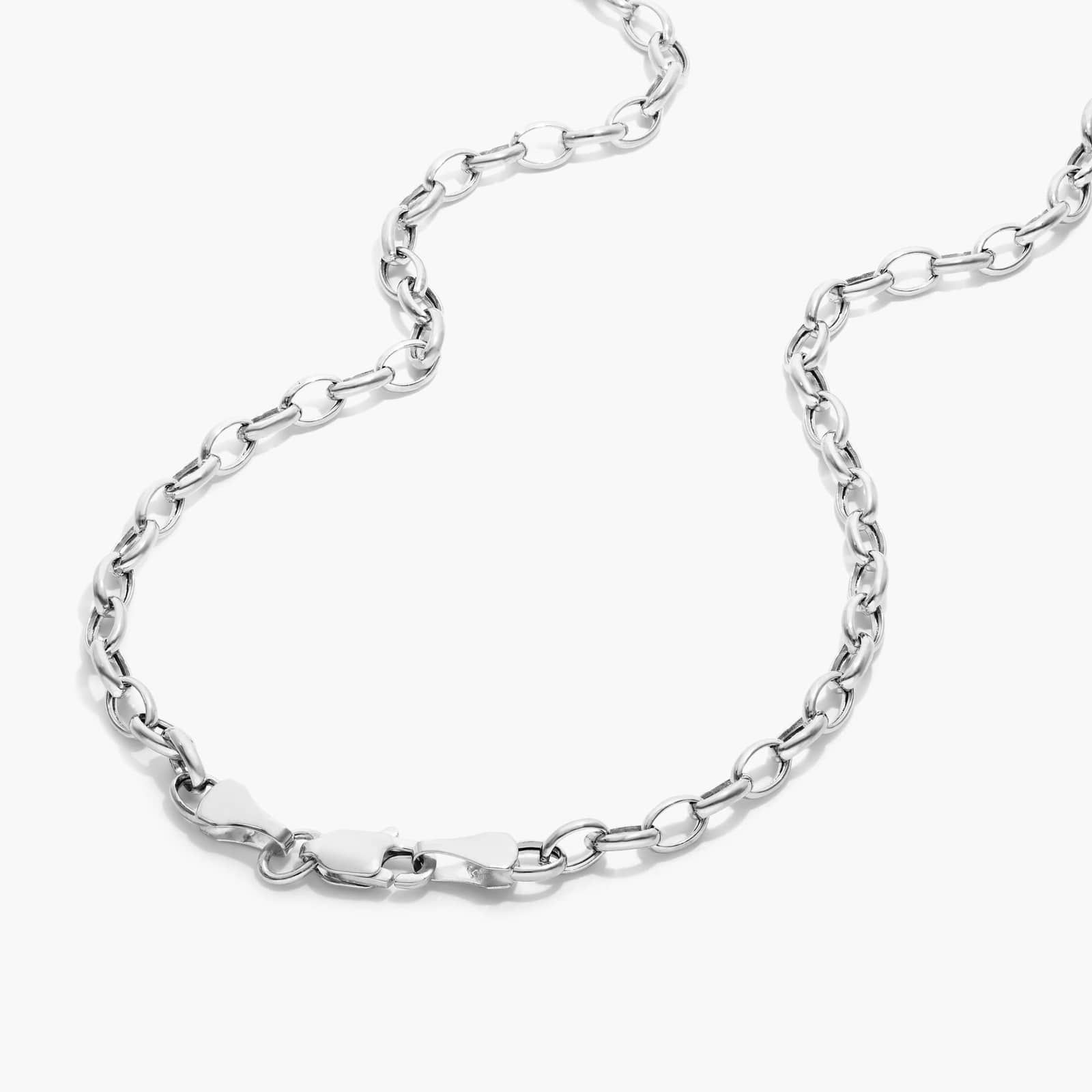 14K White Gold 3 2mm Oval Rolo Chain Necklace 18 Inches 95290i180w14   95290I180 W 3 1600X1600 