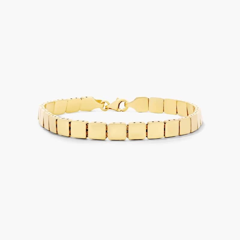 14K Yellow Gold Square Bracelet