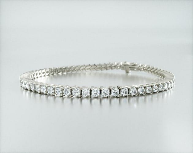 bracelets, tennis bracelets, platinum two prong diamond tennis bracelet