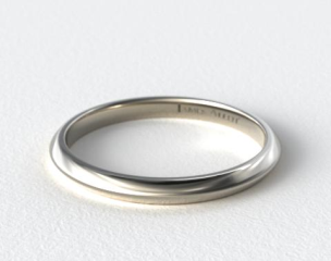 18K White Gold 2mm Knife Edge Wedding Ring