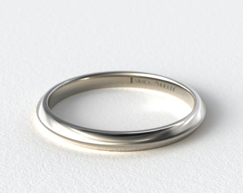 2mm white gold wedding ring