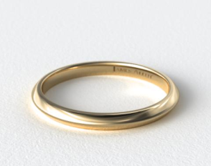 14K Yellow Gold 2mm Knife Edge Women's Wedding Ring