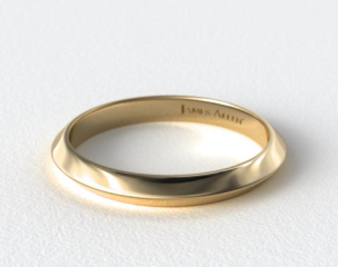 14K Yellow Gold 2.5mm Knife Edge Women's Wedding Ring