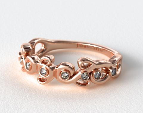 blossoming vine diamond wedding ring 14k rose gold 14750r14 blossoming vine diamond wedding ring 14k rose gold 14750r14