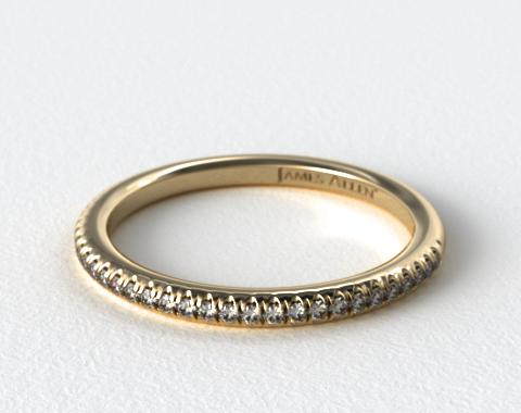 14K Yellow Gold Cross Over Matching Diamond Ring
