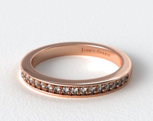 14K Rose Gold Matching Pavé Wedding Band