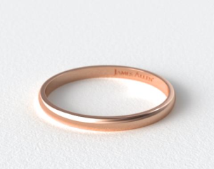 14K Rose Gold 2.5mm Traditional Straight Fit Wedding Ring