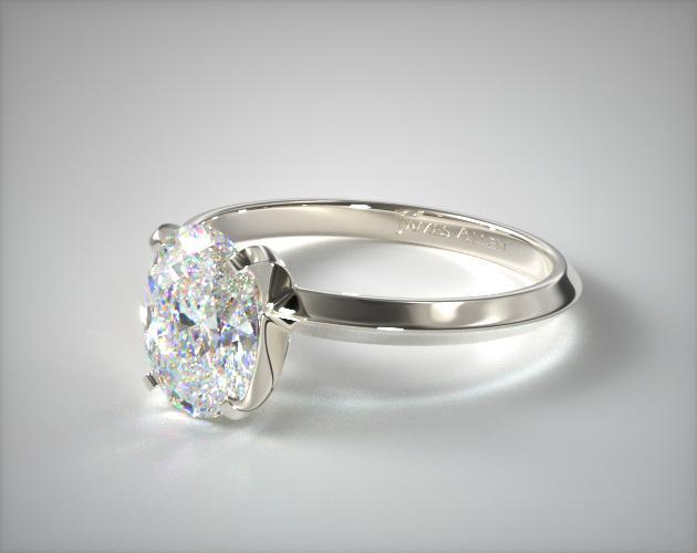 3 02 Carat H Si2 Oval Cut Diamond 2mm Knife Edge Solitaire Engagement Ring 3 02 Carat H Si2 Oval Cut Diamond 2mm Knife Edge Solitaire Engagement Ring