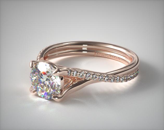 James allen twisted new arrivals pave engagement ring