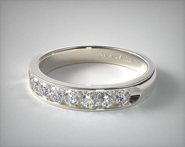 Platinum 0.50ctw Nine Stone Channel Set Diamond Anniversary Ring12077p