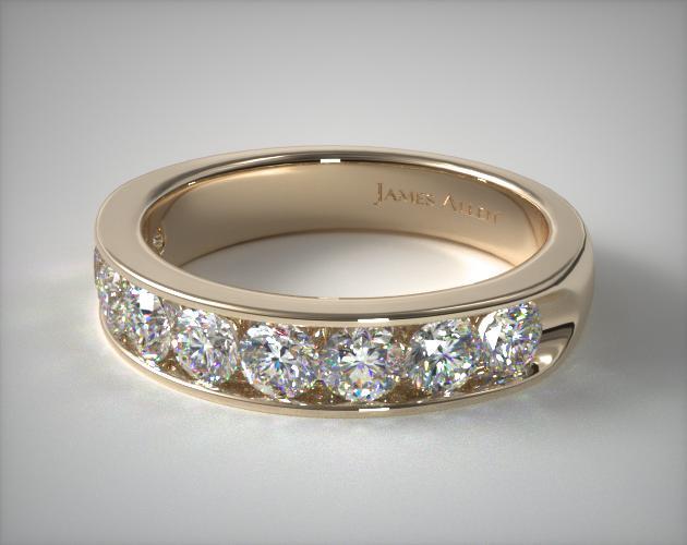 14K Yellow Gold 1.00ctw Channel Set Diamond Anniversary Ring