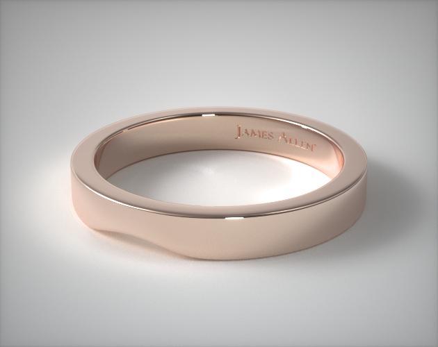 14K Rose Gold Women's Cross Prong Wedding Band