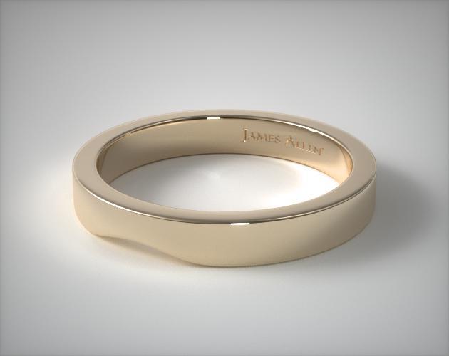 14K Yellow Gold Women's Cross Prong Wedding Band